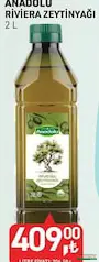 TARIM KREDİ ANADOLU RİVİERA ZEYTİNYAĞI 2 L fiyat ve kampanya bilgisi